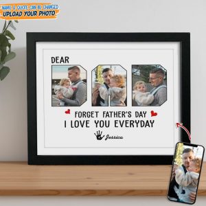 Custom Photo Happy Father's Day To The Best Dad Picture Frame 890841