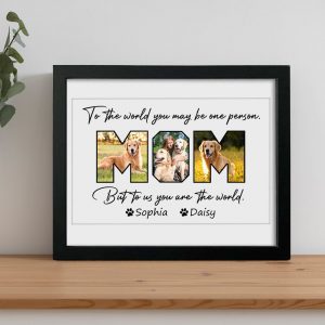 Custom Photo Happy Mother's Day To Dog Mom Picture Frame K228 889195