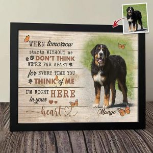 Tomorrow Without Me Dog Picture Frame  Memorial Gift N304 889166