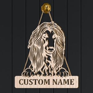 Afghan Hound Custom Wood Sign  Wooden Name Signs  Personalised Wooden Signs  Memorial Gift  Dog Owner Wooden Christmas Tree Decorations  Wall Art  Wood Wall Decor